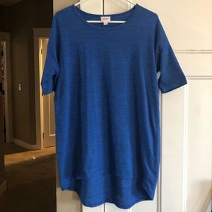 LulaRoe Royal Blue Irma Tunic Top, Like New